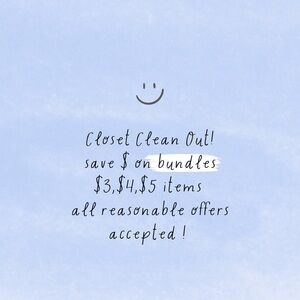 Closet Clean Out Sale